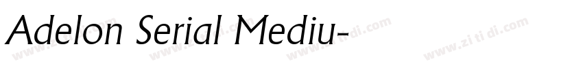Adelon Serial Mediu字体转换